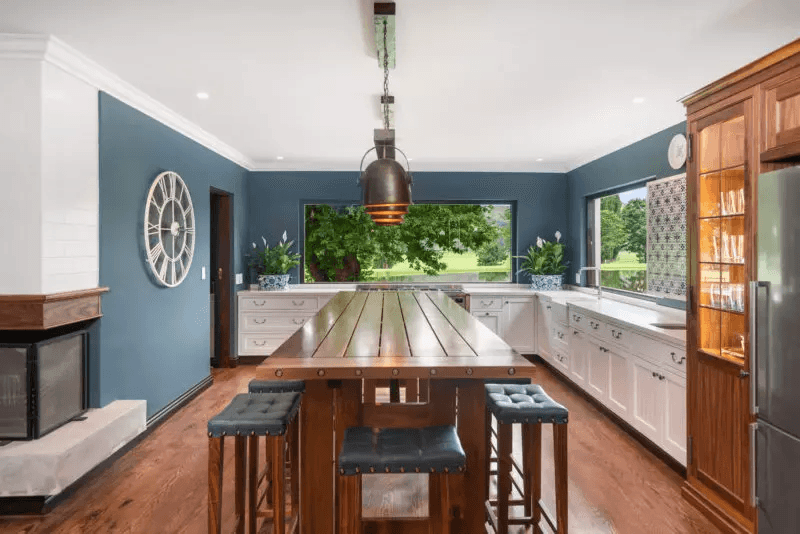Clean in-ceiling speaker installation in the kitchen